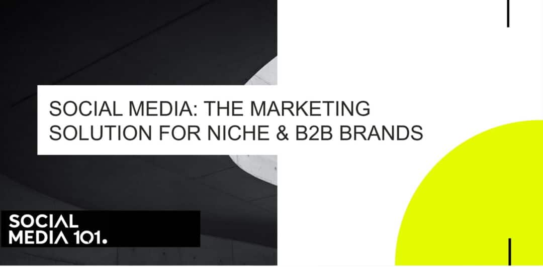 Social Media: The Marketing Solution for Niche & B2B Brands